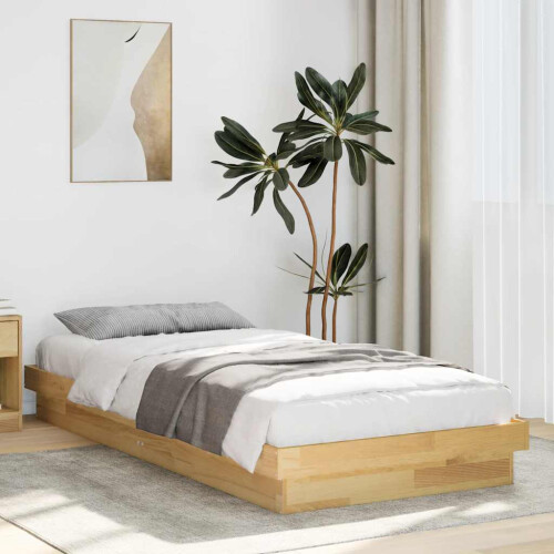 Berkfield Bed Frame Without Mattress 100x200 cm Solid Oak Wood