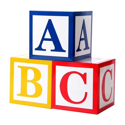 ABC-Buchstaben-Papierbox-Dekoration für Kinderpartys 1