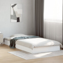 Berkfield Bed Frame without Mattress White 90x190 cm Single Engineered Wood