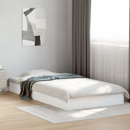 Berkfield Bed Frame without Mattress White 90x190 cm Single Engineered Wood