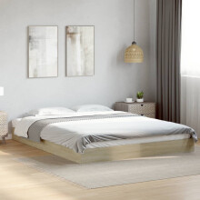 Berkfield Bed Frame without Mattress Sonoma Oak 160x200 cm Engineered Wood