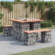 Berkfield Garden Table Gabion Design 100x102x72 cm Solid Wood Douglas