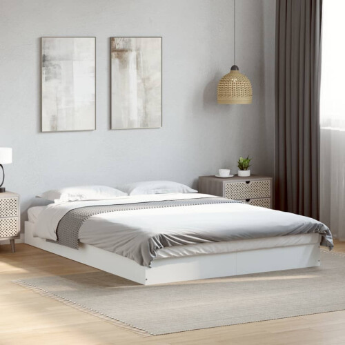 Berkfield Bed Frame without Mattress White 140x200 cm Engineered Wood