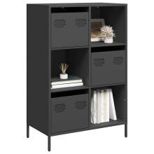 Berkfield Highboard Black 68x39x103.5 cm Steel