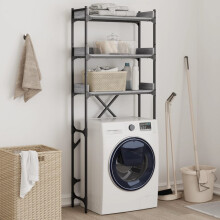 Berkfield Washing Machine Shelf Grey Sonoma 67x25x163 cm Engineered Wood