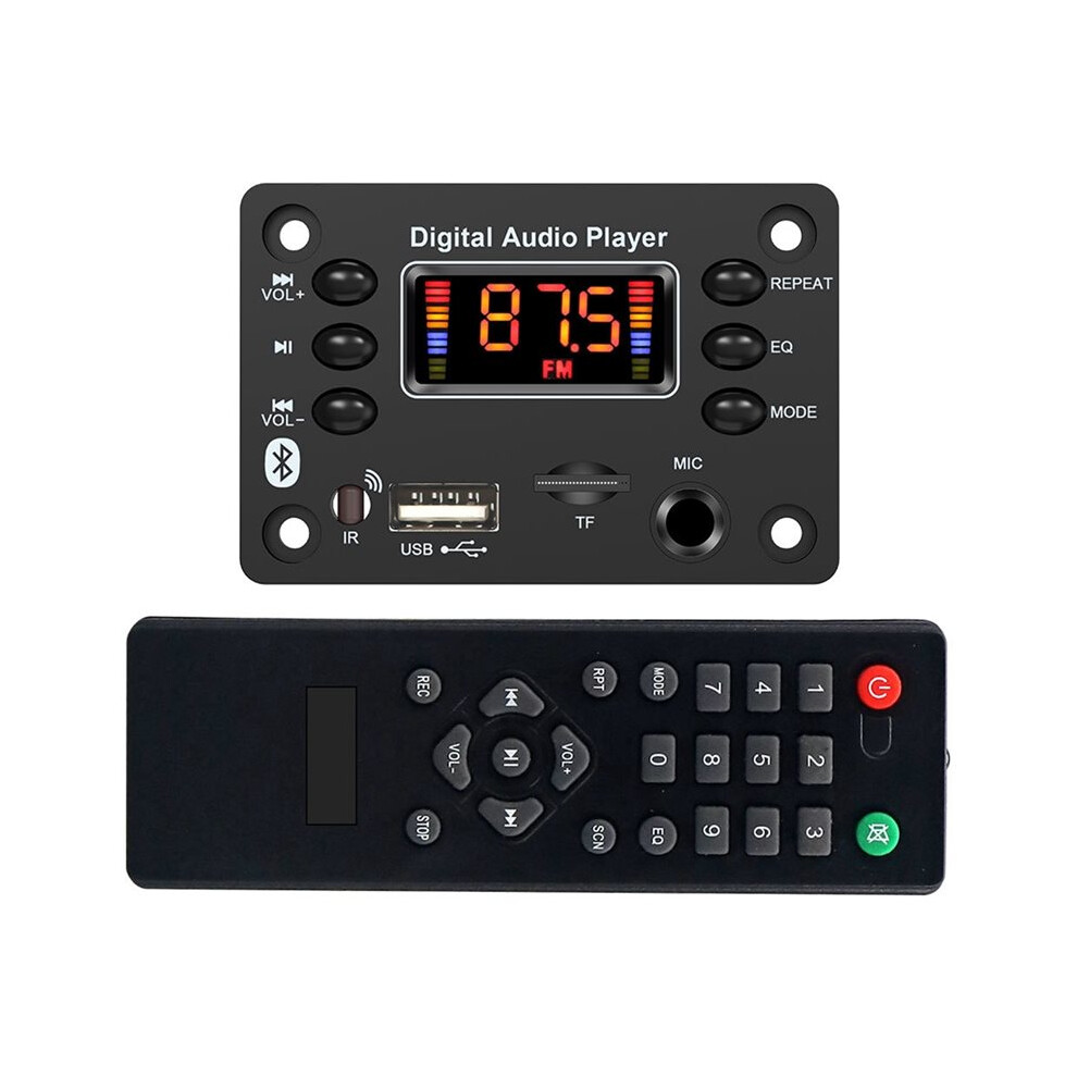 Dc12-15V Amplifier Board 2X25w Car Mp3 Decoder Board, Audio Amplifier Module With Microphone Interface 4712319523731