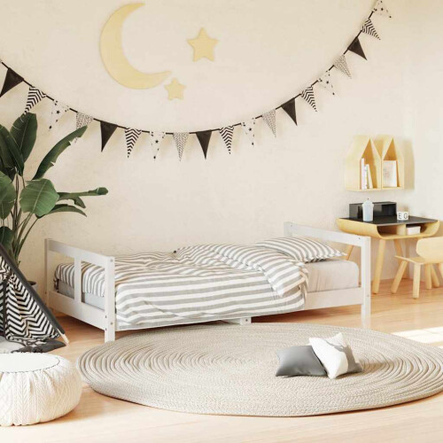 Berkfield Kids Bed Frame White 80x160 cm Solid Wood Pine
