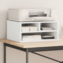 Berkfield Printer Stand White 49x40x22,5 cm Engineered Wood