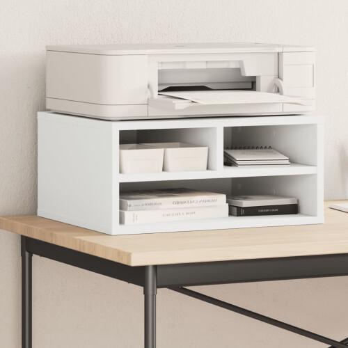 Berkfield Printer Stand White 49x40x22,5 cm Engineered Wood