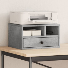 Berkfield Printer Stand Concrete Grey 40x32x22,5 cm Engineered Wood