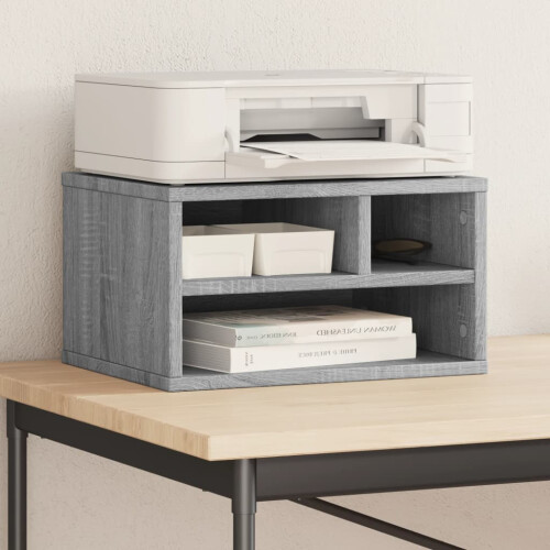 Berkfield Printer Stand Grey Sonoma 40x32x22,5 cm Engineered Wood