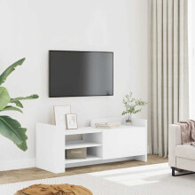 Berkfield TV Cabinet White 100x35x40 cm Engineered Wood