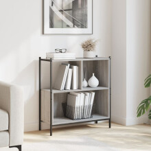 Berkfield Bookcase Grey Sonoma 72x28x77.5 cm Engineered Wood