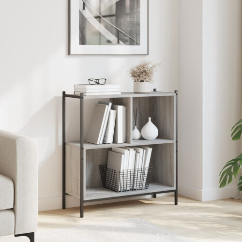 Berkfield Bookcase Grey Sonoma 72x28x77.5 cm Engineered Wood