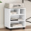 Berkfield Printer Stand with Wheels White 41x32x48 cm 1