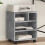 Berkfield Printer Stand with Wheels Concrete Grey 41x32x48 cm 1