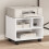 Berkfield Printer Stand with Wheels White 41x32x34,5 cm 1
