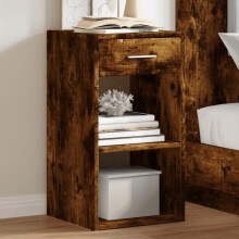 Berkfield Bedside Cabinets 2 pcs Smoked Oak 35x34x65 cm Engineered Wood