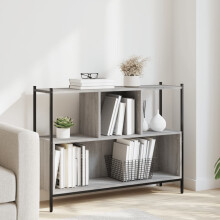 Berkfield Bookcase Grey Sonoma 102x28x77.5 cm Engineered Wood