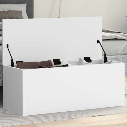 Berkfield Storage Box White 90x35x35 cm Engineered Wood