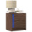 Berkfield Bedside Cabinet with LED Lights Brown Oak Engineered Wood 1