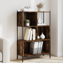 Berkfield Bookcase Smoked Oak 72x28x109 cm Engineered Wood