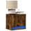 Berkfield Wall-mounted Bedside Cabinets with LED Lights 2 pcs Smoked Oak 1