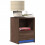 Berkfield Bedside Cabinet with LED Lights Brown Oak Engineered Wood 1