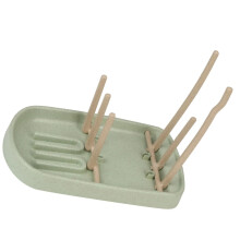 Baby Bottle Drying Rack Wheat Straw Organizer with Fast Draining and SpaceSaving Design Green