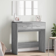 Berkfield Dressing Table with Mirror Grey Sonoma 80x39x80 cm