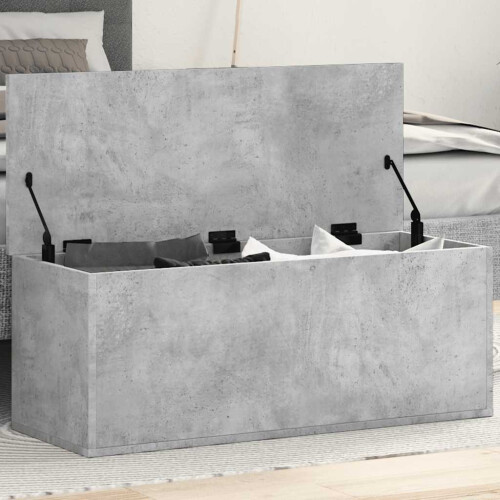 Berkfield Storage Box Concrete Grey 90x35x35 cm Engineered Wood