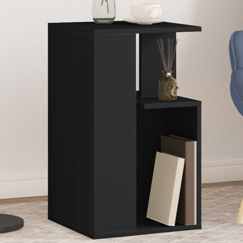 Berkfield Side Table Black 35x35x60 cm Engineered Wood