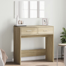 Berkfield Dressing Table with Mirror Sonoma Oak 80x39x80 cm