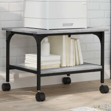 Berkfield Printer Stand 2-Tier Grey Sonoma 50x40x38 cm Engineered Wood