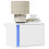 Berkfield Wall-mounted Bedside Cabinet with LED Lights White 1