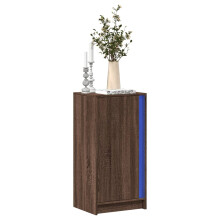 Berkfield Sideboard with LED Brown Oak 42.5x34x85 cm Engineered Wood