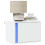 Berkfield Wall-mounted Bedside Cabinets with LED Lights 2 pcs White 1
