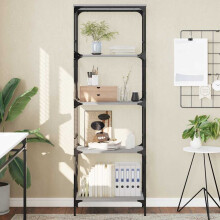 Berkfield Bookcase 5-Tier Grey Sonoma 59x35x171 cm Engineered Wood