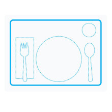 Silicone Baby Placemat Non Slip Easy Clean Feeding Mat for Toddlers Kids Table 40x30cm White