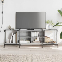 Berkfield TV Cabinet Grey Sonoma 153x37x50 cm Engineered Wood