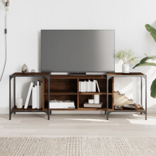 Berkfield TV Cabinet Brown Oak 153x37x50 cm Engineered Wood