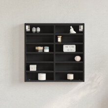 Berkfield Vitrine Cabinet Black 60x8.5x58 cm Engineered Wood