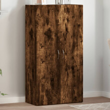 Berkfield File Cabinet Smoked Oak 60x32x115 cm Engineered Wood