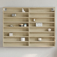 Berkfield Vitrine Cabinet Sonoma Oak 100x8.5x75 cm Engineered Wood