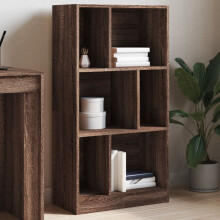 Berkfield Bookcase Brown Oak 57x28.5x107.5 cm Engineered Wood
