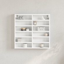 Berkfield Vitrine Cabinet White 60x8.5x58 cm Engineered Wood