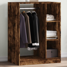 Berkfield Wardrobe Smoked Oak 77x48x102 cm Engineered Wood