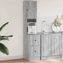 Berkfield Kitchen Cabinet Grey Sonoma 35x50x180 cm Engineered Wood