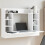Berkfield Wall-Mounted Desk White 105x48x75 cm Engineered Wood 1
