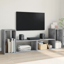 Berkfield TV Cabinets 2 pcs Concrete Grey 75x30x50 cm Engineered Wood